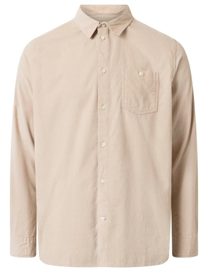KnowledgeCotton Apparel - Regular 26-Wales Corduroy Shirt - Hemd Gr 3XL beige