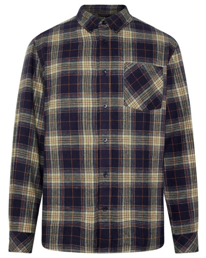 KnowledgeCotton Apparel - Regular Fit Checkered Shirt - Hemd Gr S grau
