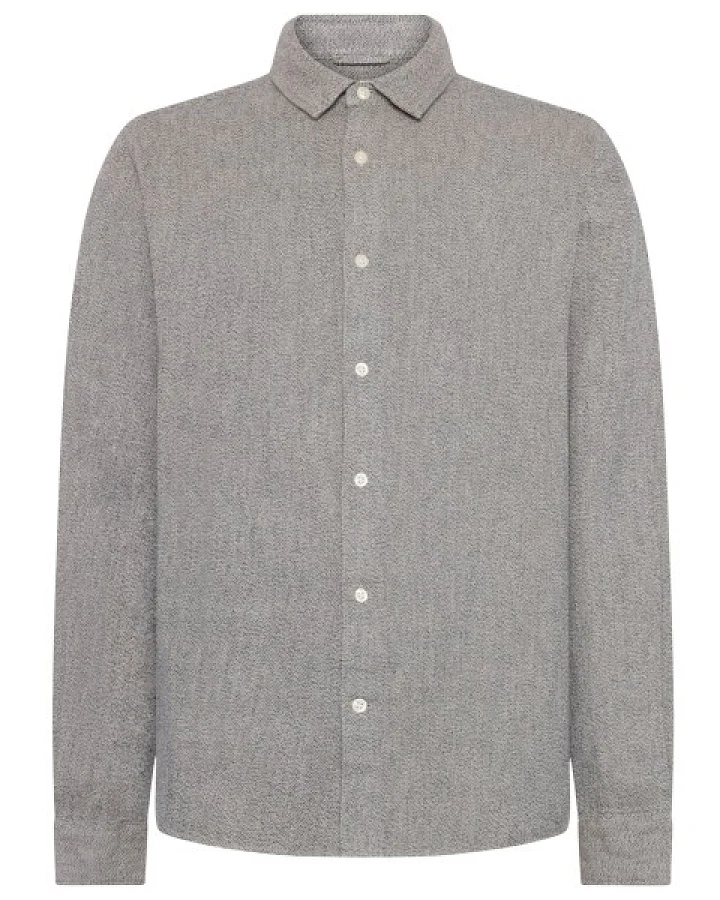 KnowledgeCotton Apparel - Regular Fit Dobby Look Shirt - Hemd Gr 3XL grau
