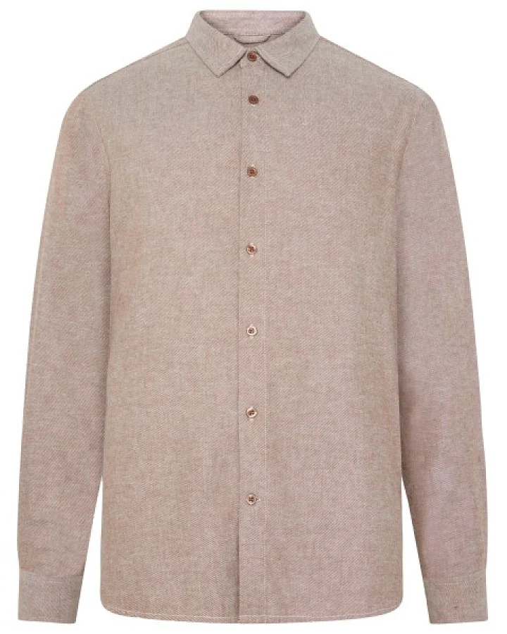 KnowledgeCotton Apparel - Regular Fit Heavy Twill Flannel - Hemd Gr 3XL braun