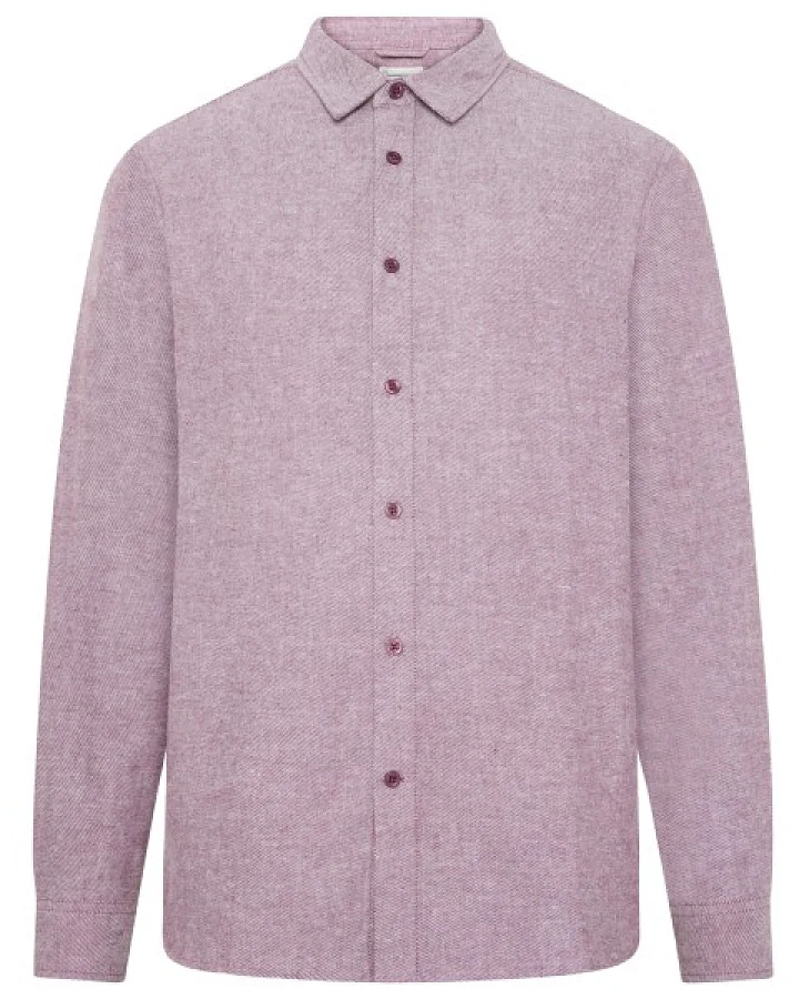 KnowledgeCotton Apparel - Regular Fit Heavy Twill Flannel - Hemd Gr 3XL lila