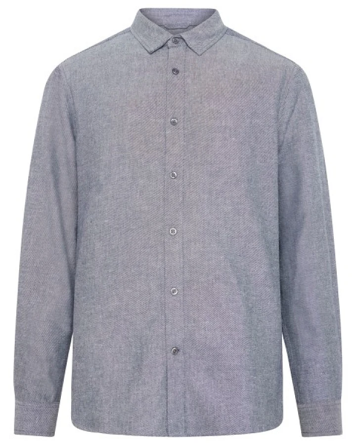 KnowledgeCotton Apparel - Regular Fit Heavy Twill Flannel - Hemd Gr 3XL grau