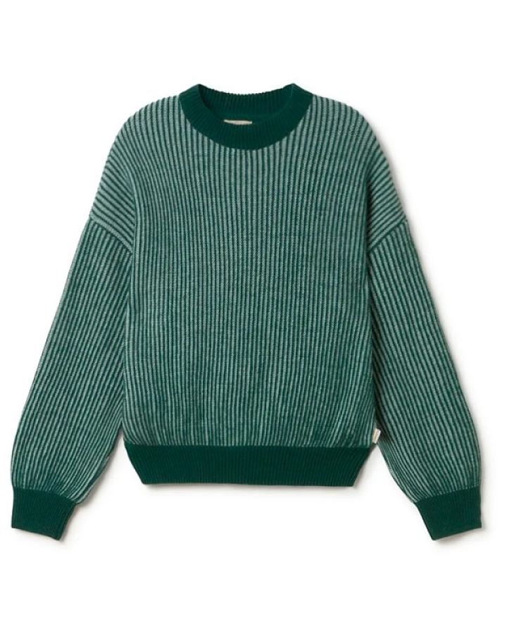 TWOTHIRDS - Women's Murvagh - Wollpullover Gr S grün/türkis