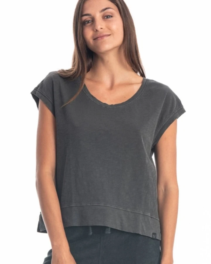 RAVENS VIEW IBIZA Damen vegan Top Efeu Anthrazit