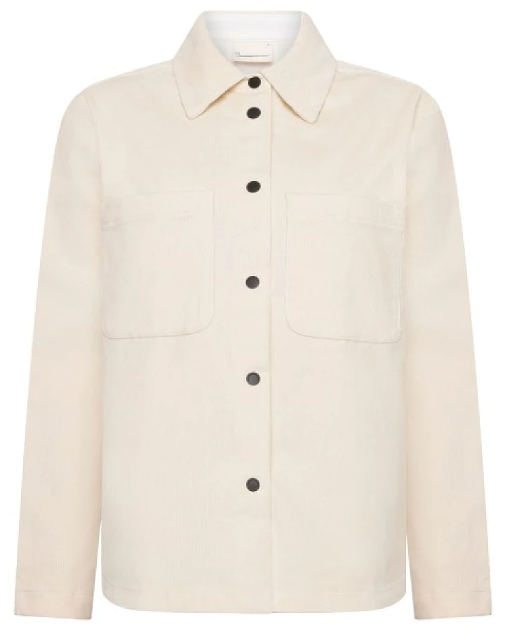 KnowledgeCotton Apparel - Women's 14 Wales Corduroy - Bluse Gr XS weiß/beige