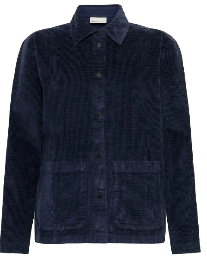 KnowledgeCotton Apparel - Women's 8 Wales Corduroy Overshirt - Bluse Gr XS blau