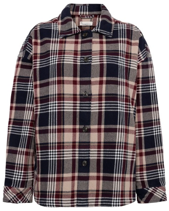 KnowledgeCotton Apparel - Women's Heavy Flannel Check - Bluse Gr S grau