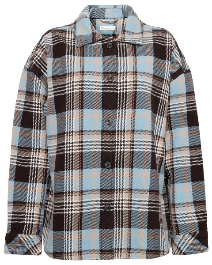 KnowledgeCotton Apparel - Women's Heavy Flannel Check - Bluse Gr S grau