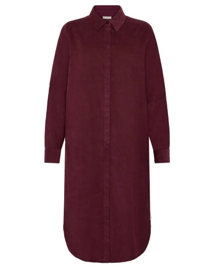 KnowledgeCotton Apparel - Women's Corduroy Mid Len. 26 Wales - Kleid Gr XS rot
