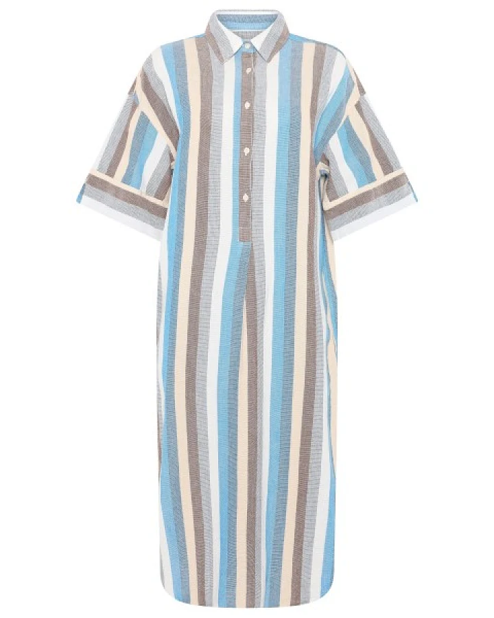 KnowledgeCotton Apparel - Women's Organic Cotton Shirt Dress - Kleid Gr S grau