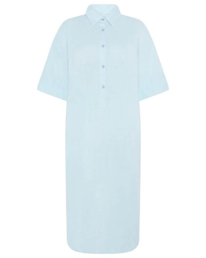KnowledgeCotton Apparel - Women's Organic Cotton Shirt Dress - Kleid Gr L grau