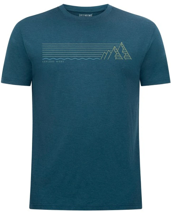 GreenBomb - Explore Loom - Merinoshirt Gr M blau