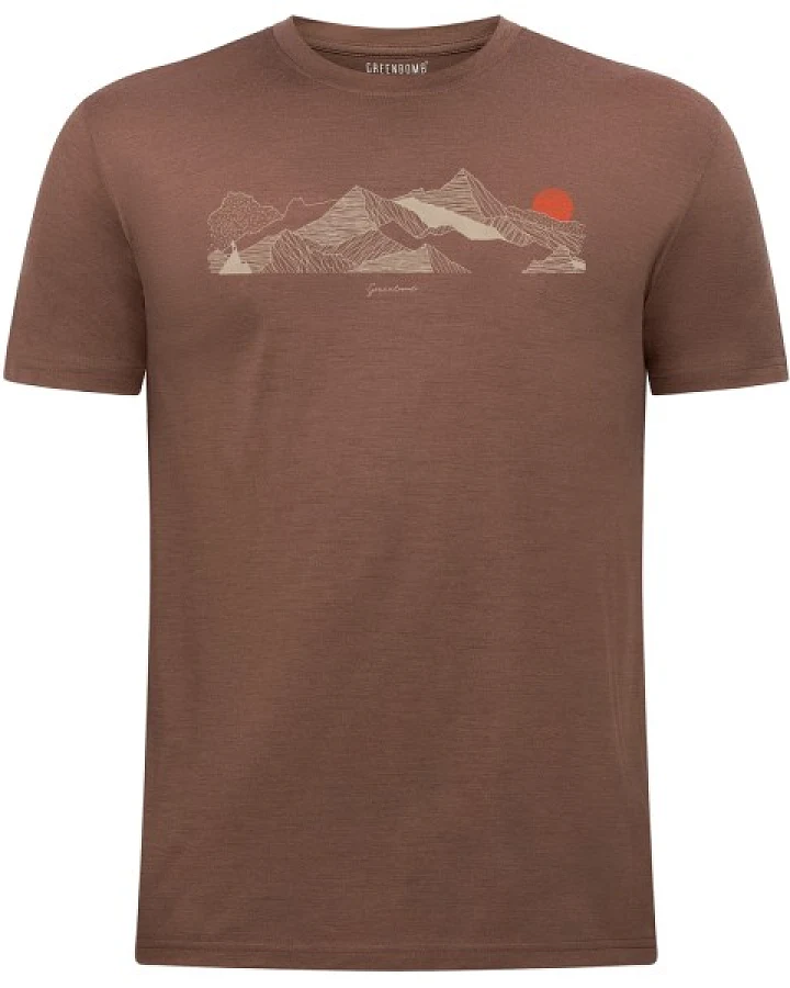 GreenBomb - Mountain Sundown Loom - Merinoshirt Gr M earth wood