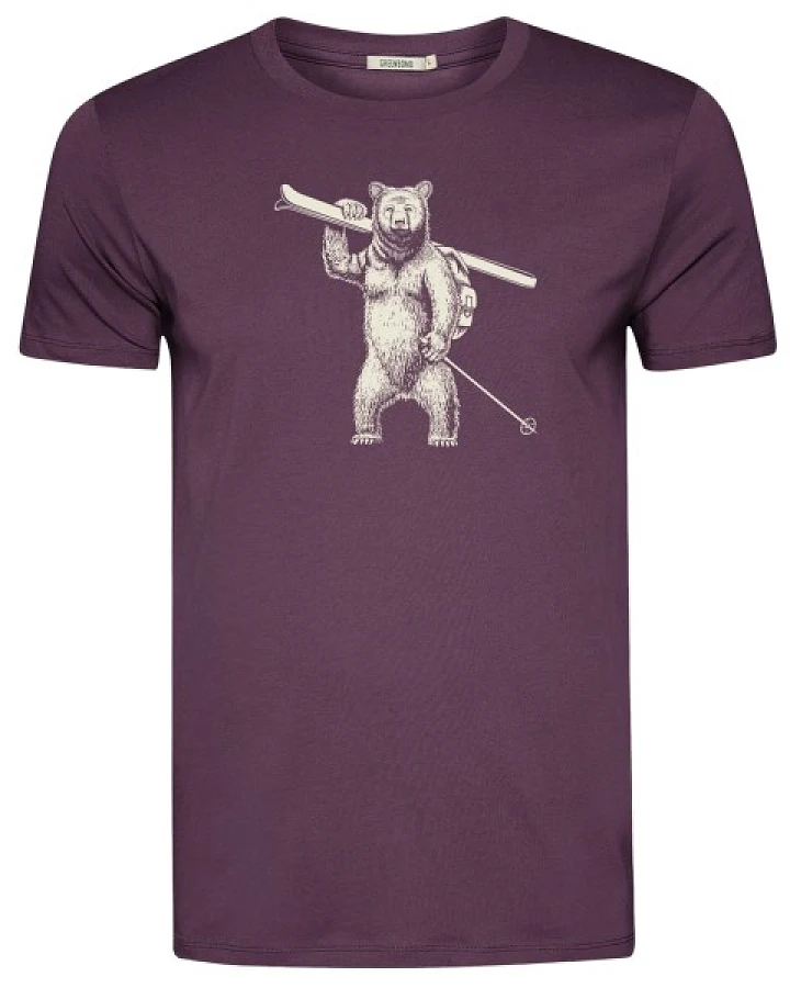 GreenBomb - Ski Bear Guide - T-Shirt Gr S lila
