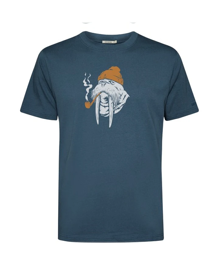 GreenBomb - Smokey Walrus Fusion - T-Shirt Gr M blau
