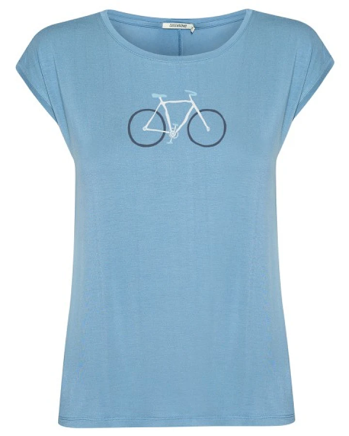 GreenBomb - Women's Bike Handdrawn Timid - T-Shirt Gr XS blau