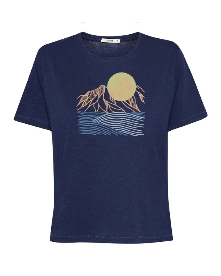 GreenBomb - Women's Mountain Scenery Nova - T-Shirt Gr S blau