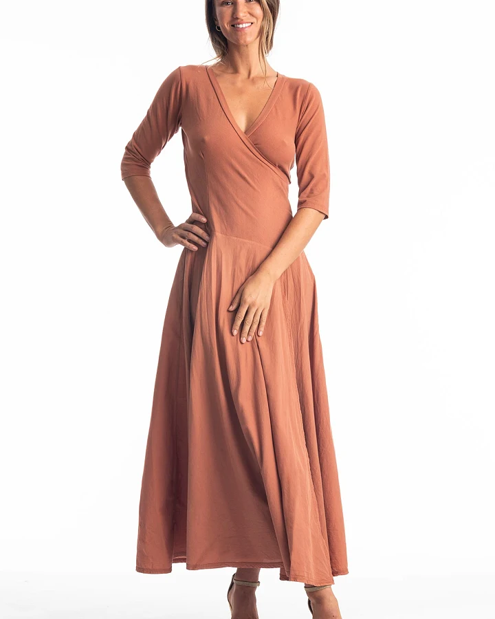 RAVENS VIEW IBIZA Damen vegan Kleid Veronika Bronze