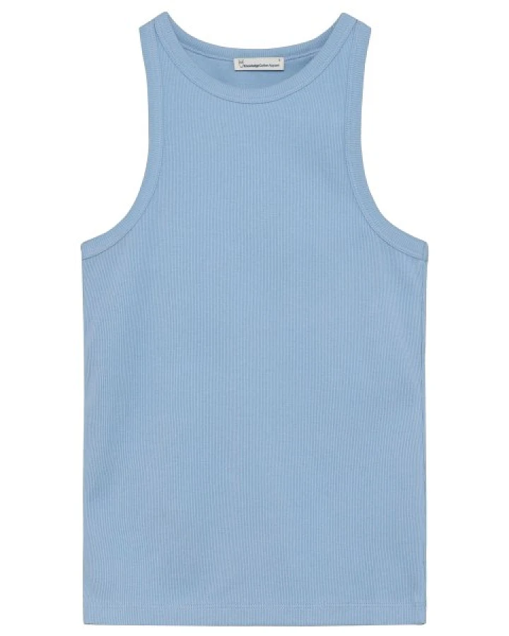 KnowledgeCotton Apparel - Women's Racer Rib Top - Top Gr L blau