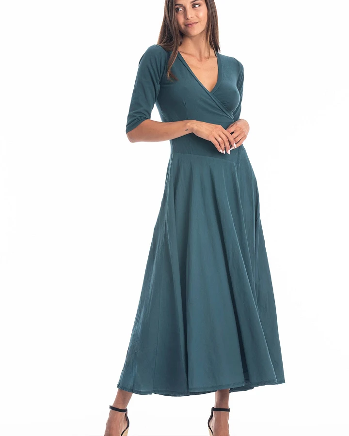 RAVENS VIEW IBIZA Damen vegan Kleid Veronika Ozeanblau