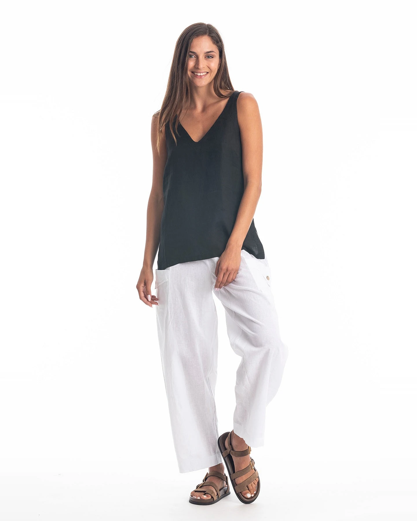 RAVENS VIEW IBIZA Damen vegan Top Vera Schwarz – Ansicht 2