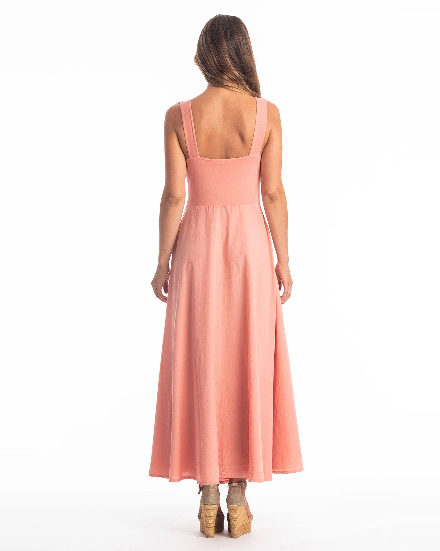 RAVENS VIEW IBIZA Damen vegan Kleid Madonna Koralle Lehm Pfirsich – Ansicht 2