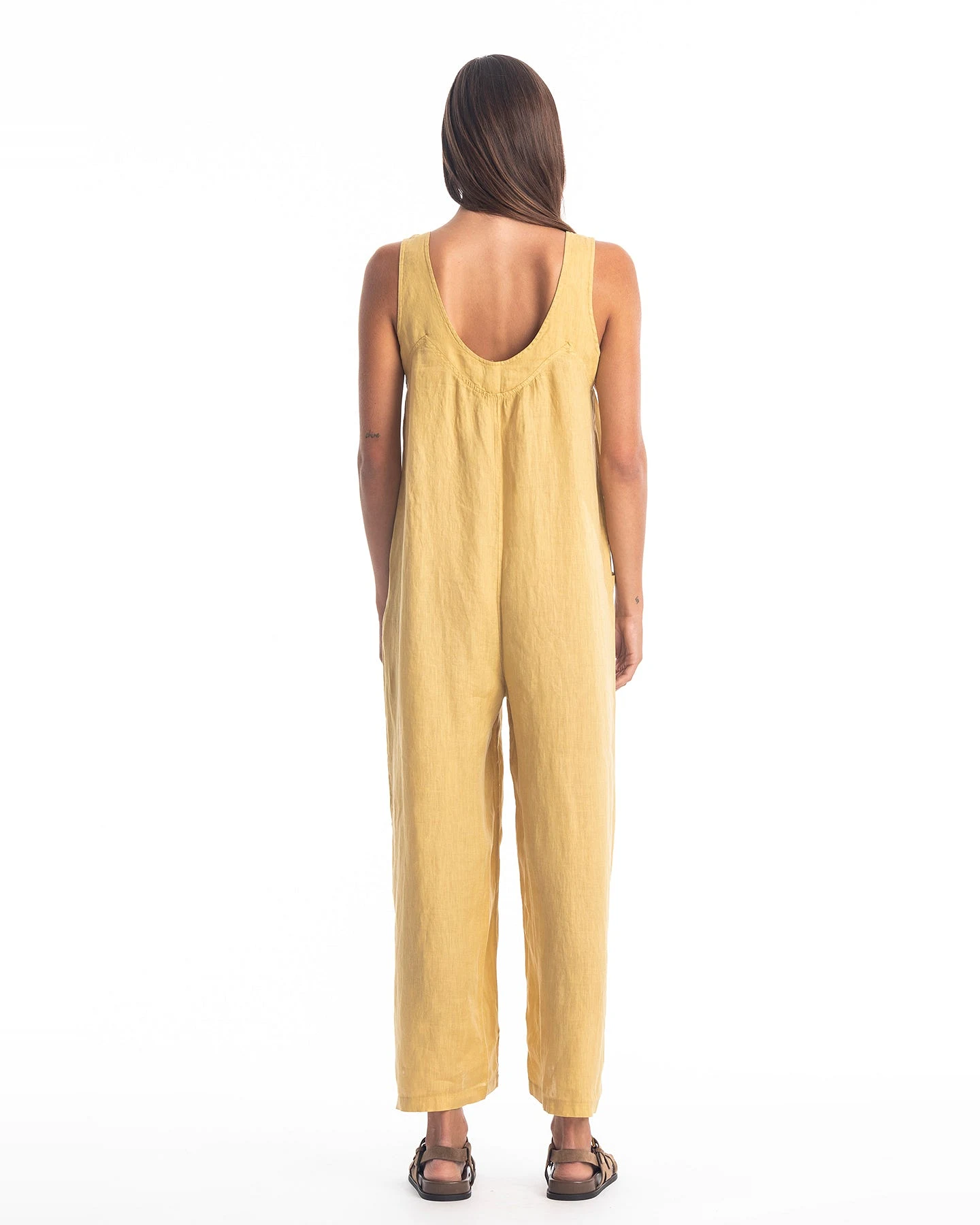RAVENS VIEW IBIZA Damen vegan Jumpsuit Aura Gold Gelb – Ansicht 2