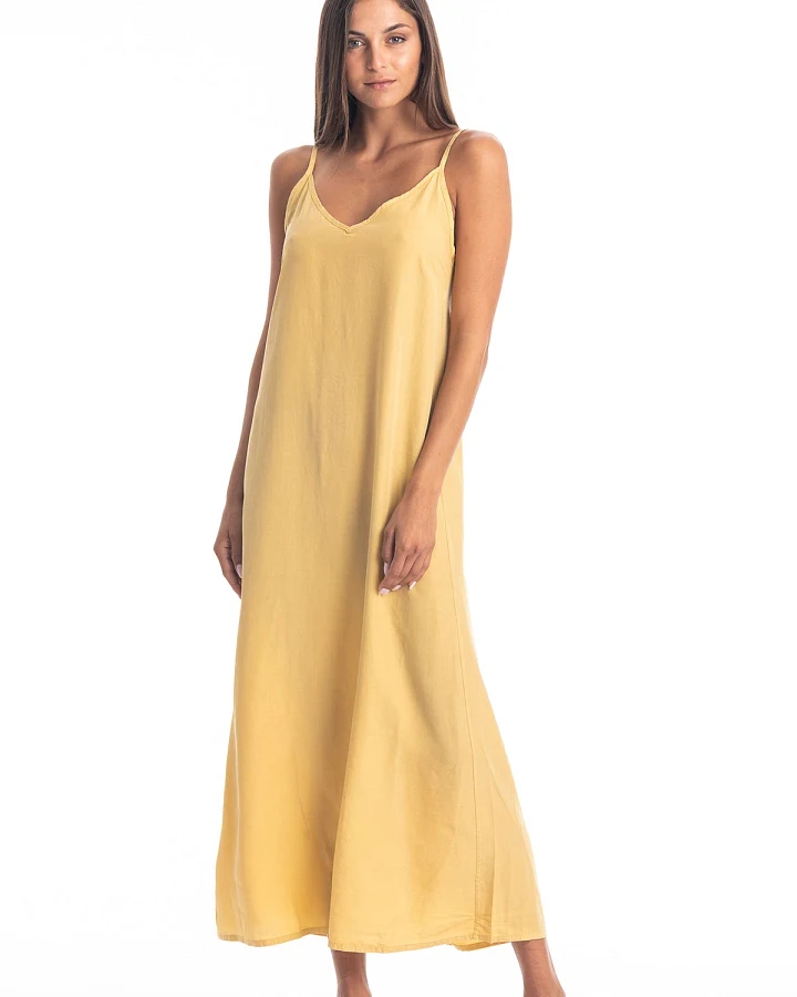 RAVENS VIEW IBIZA Damen vegan Kleid Selena Gold