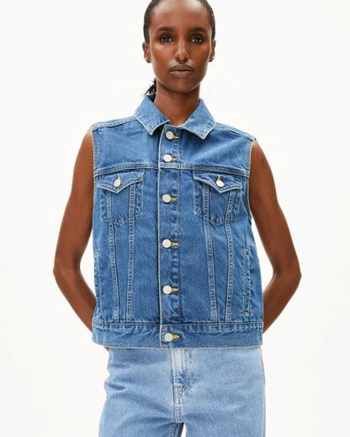 ARMEDANGELS ERSAA Damen Jeansweste aus recycelter Baumwolle