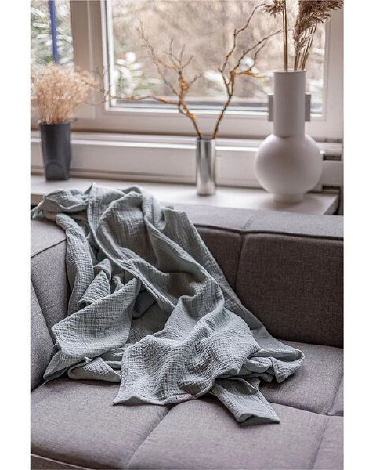 Hutch&Putch Musselin Sommerdecke für warme Nächte - Abmaße 135x220 cm - aus 100% Bio-Baumwolle - Handmade in Germany und Europa – Ansicht 3