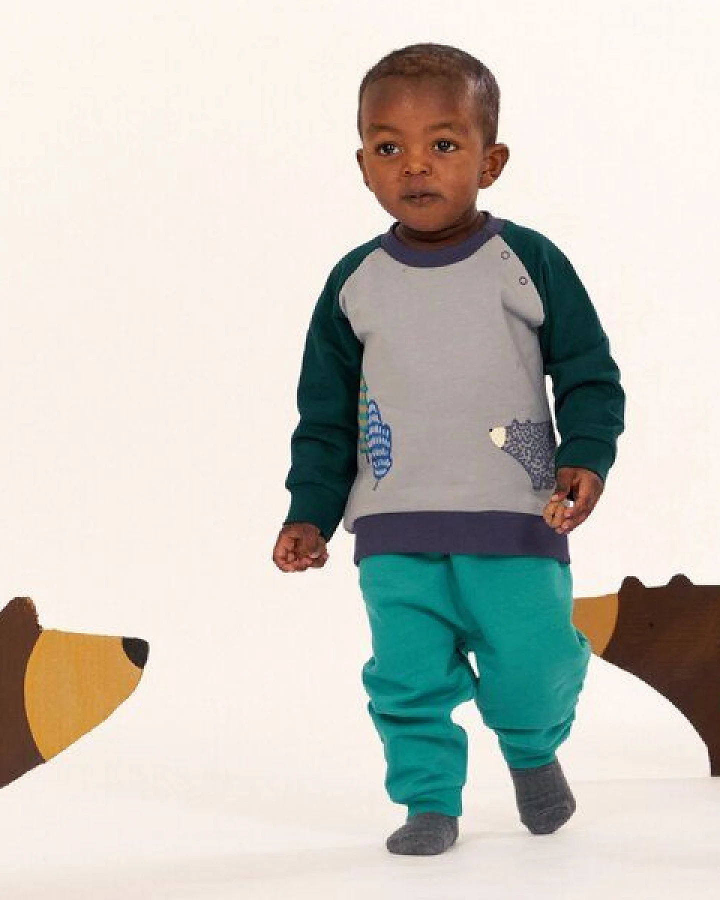 Sense Organics Babyhose in Petrolgrün, Modell CANDY – Ansicht 2