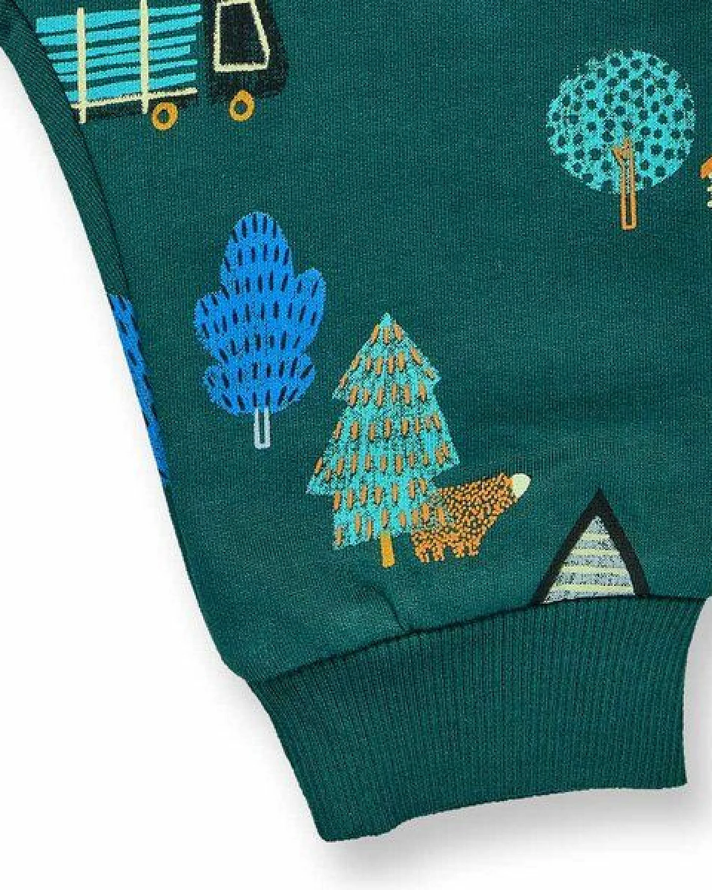 Sense Organics Babyhose mit Waldleben-Druck, Modell PRABU – Ansicht 4