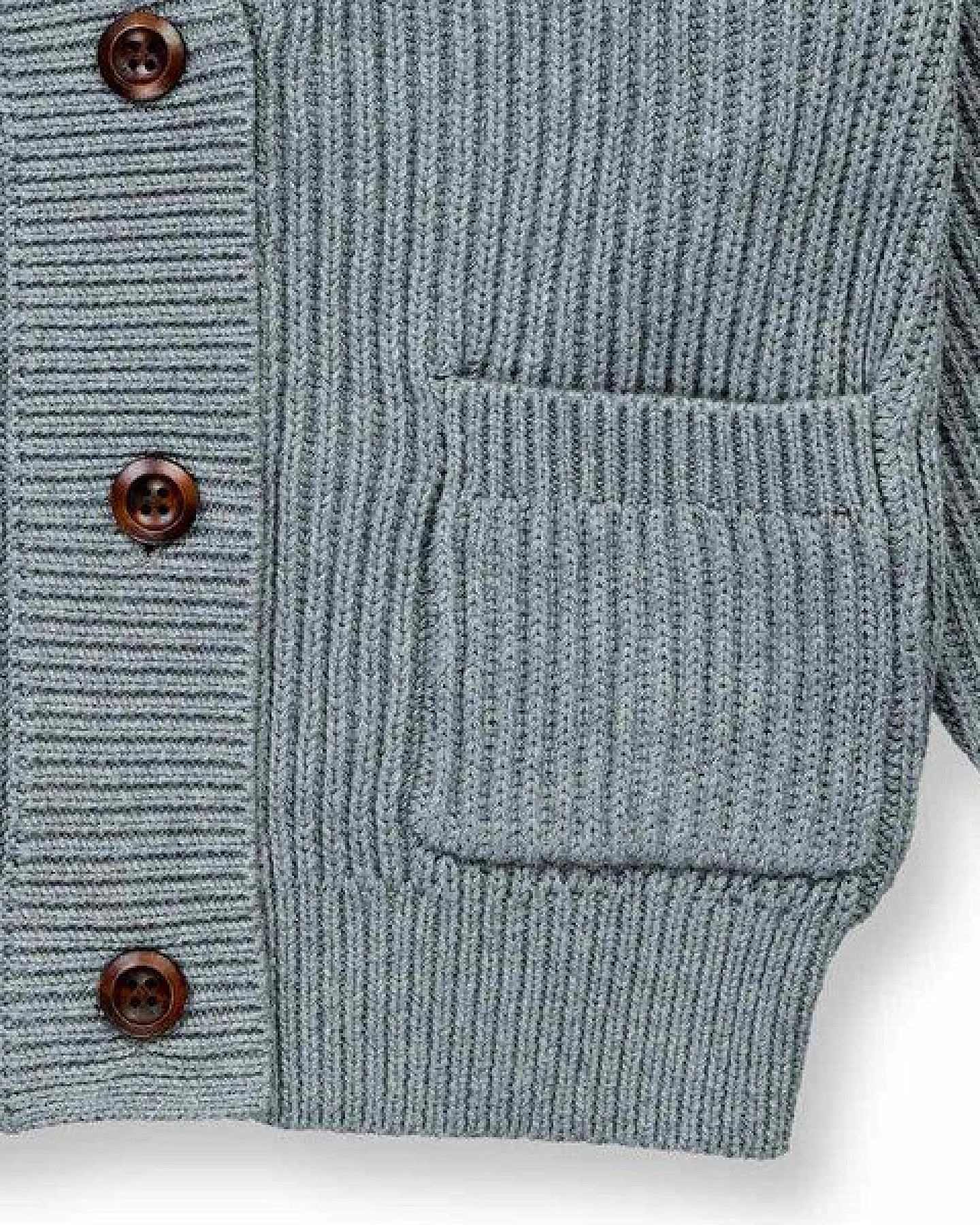 Sense Organics Kinder Strickjacke in Anthrazit Melange, Modell CHASSKA – Ansicht 4