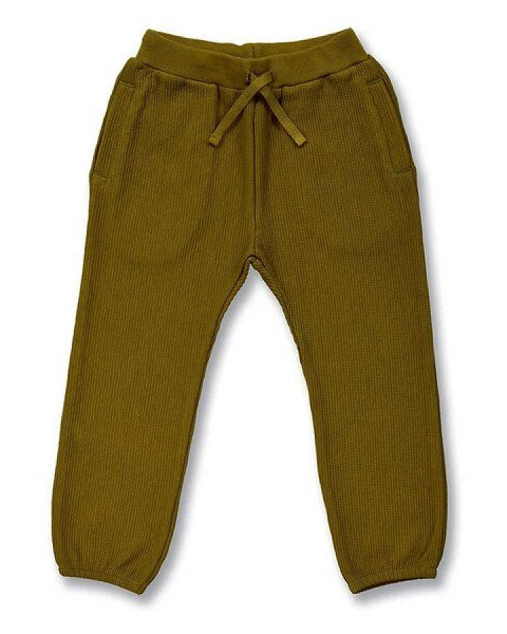 Sense Organics Kinderhose in dunklem Olivgrün, Modell KALLOS