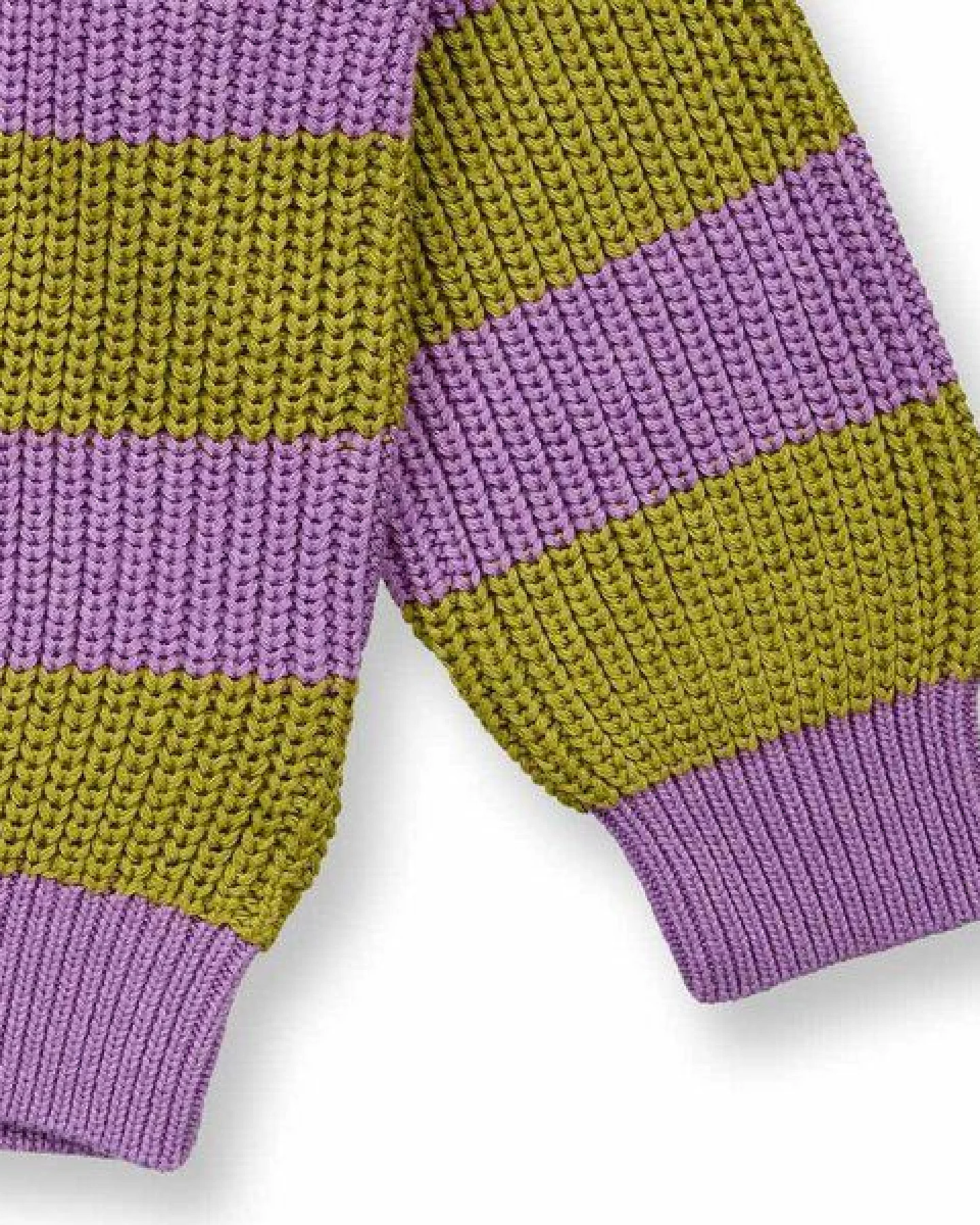 Sense Organics Kinder Strickpullover mit Ringel in Grünteegrün, Modell DELIA – Ansicht 4