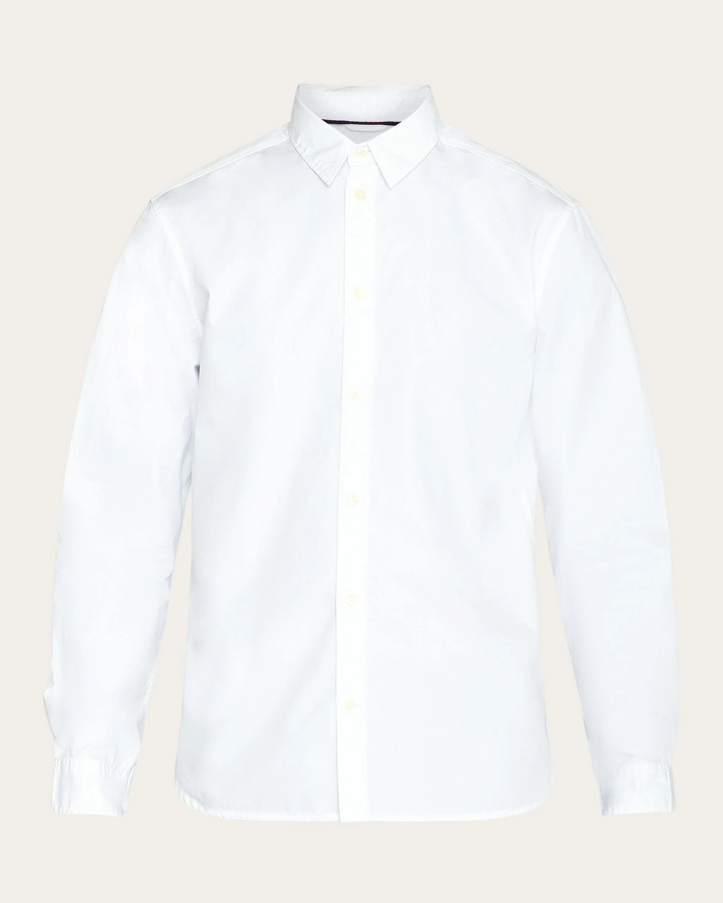 KnowledgeCotton Apparel Herren vegan Hemd Alf Regular Knusprig Hellweiß – Ansicht 2