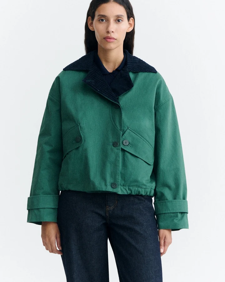 Thinking MU Damen vegan Jacke Norma Oversize Quilted Grün