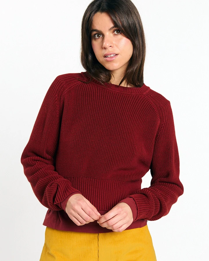 SUITE13LAB Damen vegan Pullover Nelas Brick