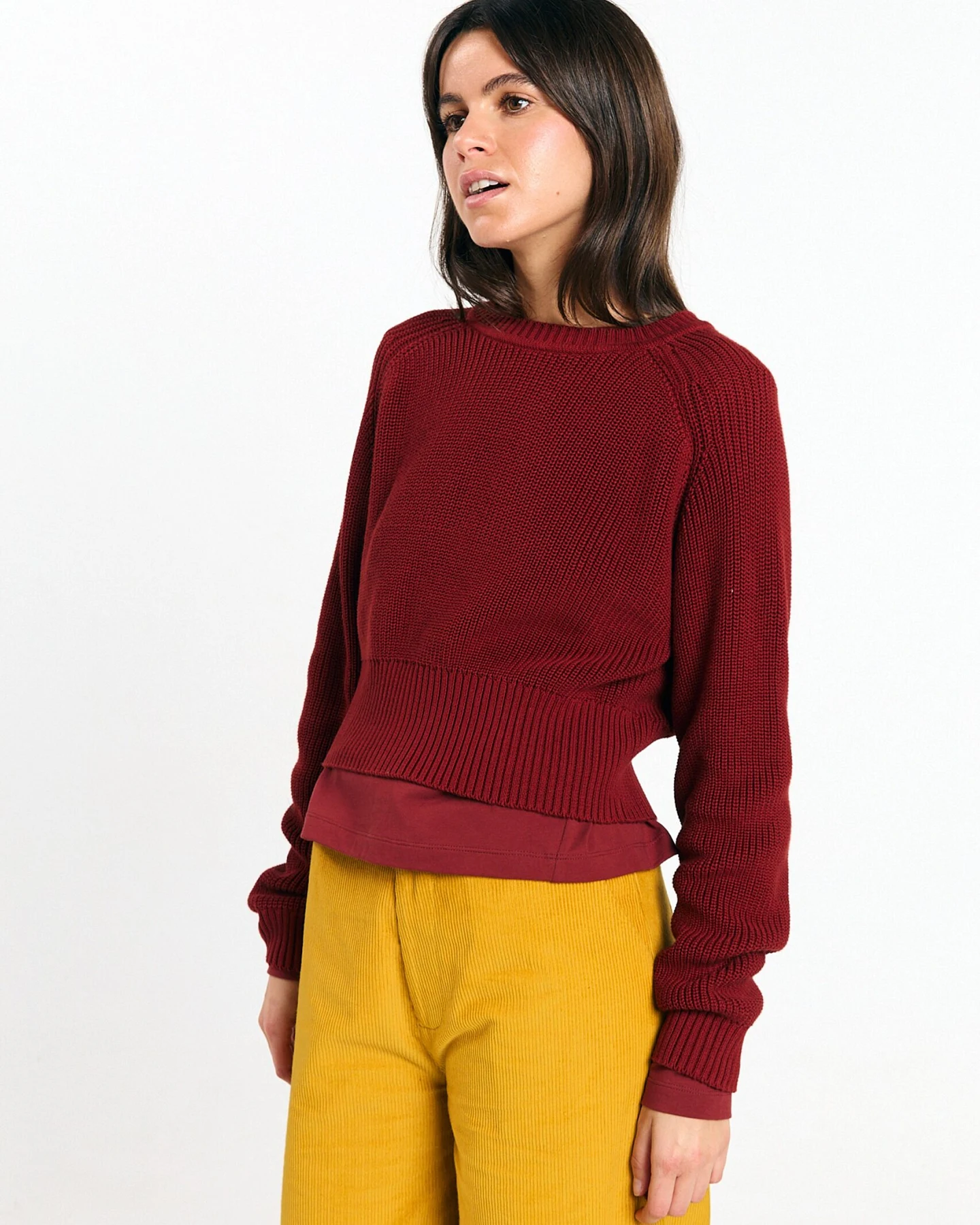 SUITE13LAB Damen vegan Pullover Nelas Brick – Ansicht 2