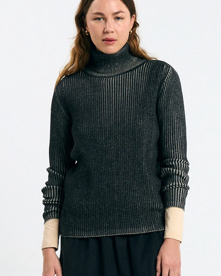 SUITE13LAB Damen vegan Pullover Muge Schwarz