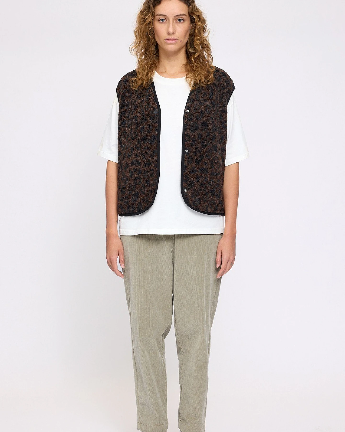 Weste Printed Teddy-Fleece Leo Braun – Ansicht 5
