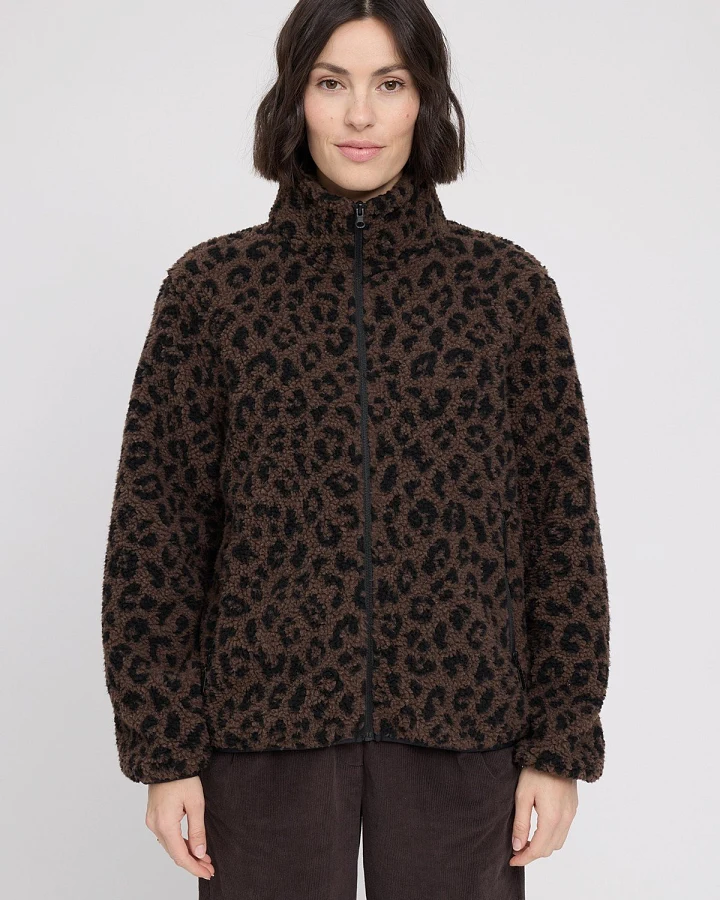 Produktseite: Jacke Teddy-Fleece Leo Braun
