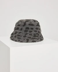 Produktseite: Bucket Hat Teddy Fleece Grau