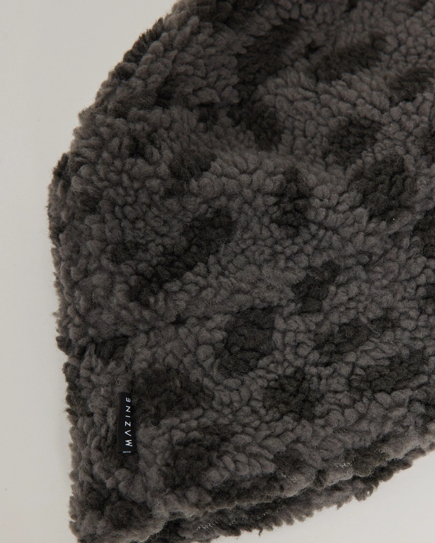 Bucket Hat Teddy Fleece Grau – Ansicht 3