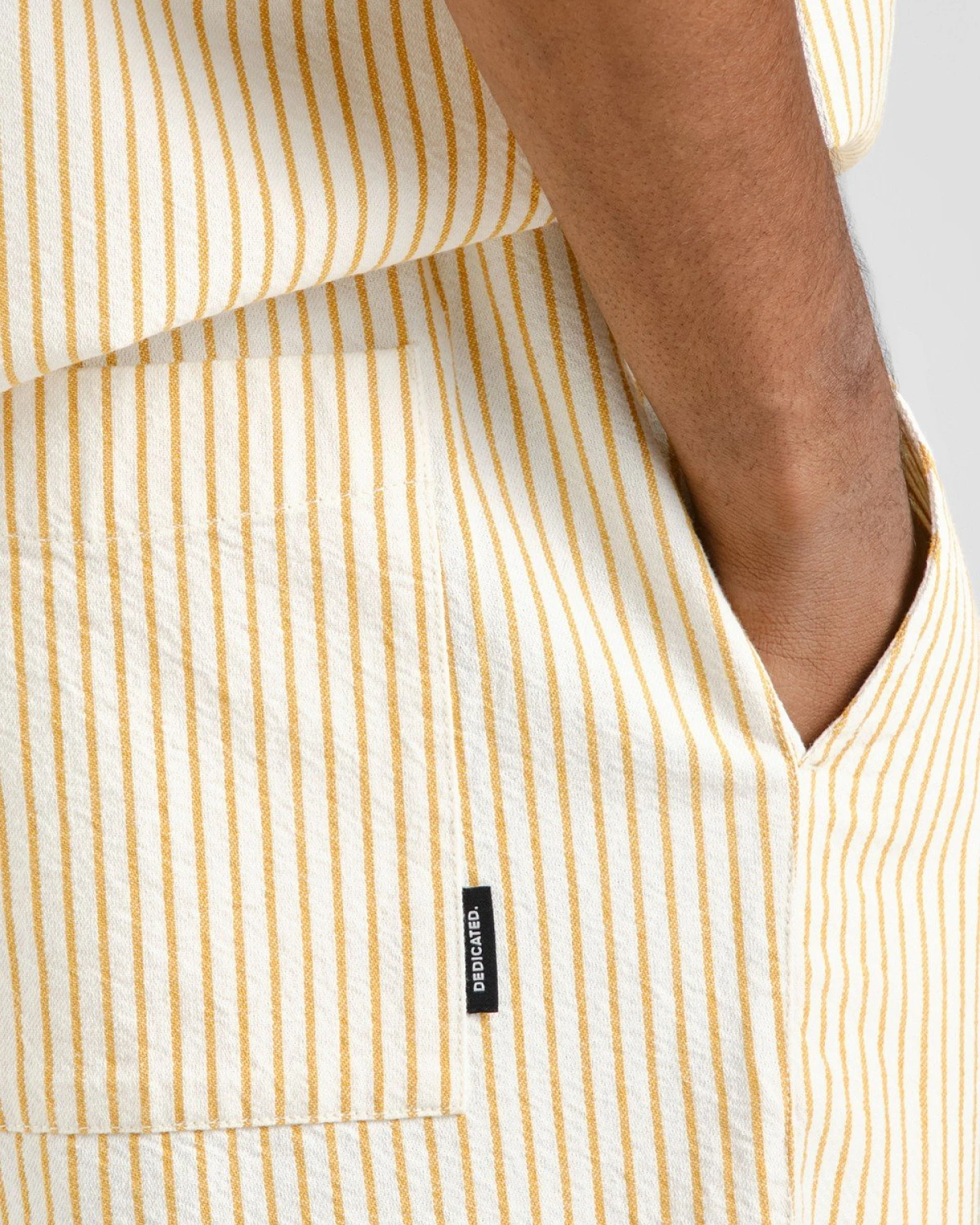 Shorts Vejle Work Stripe Gelb – Ansicht 2