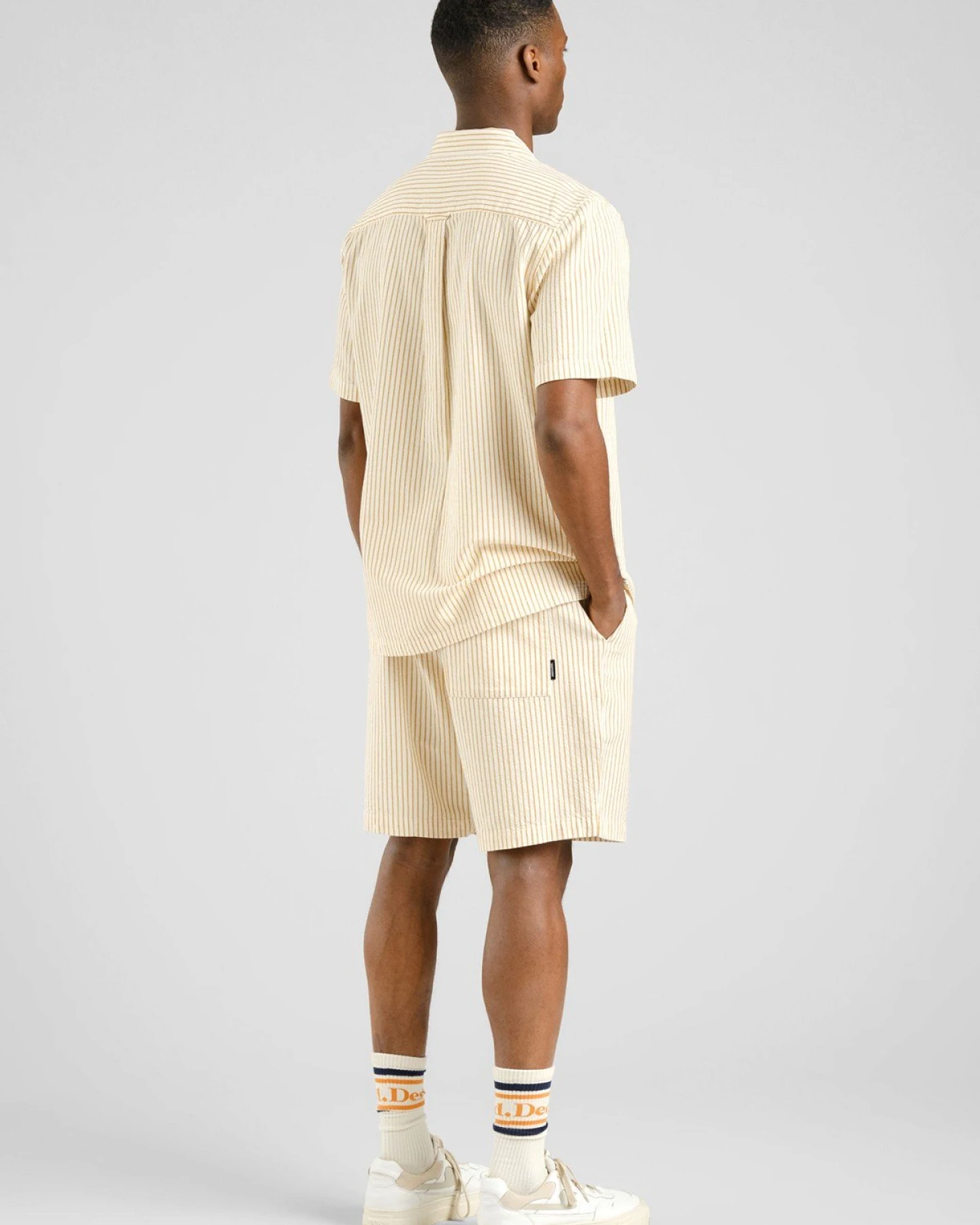 Shorts Vejle Work Stripe Gelb – Ansicht 4
