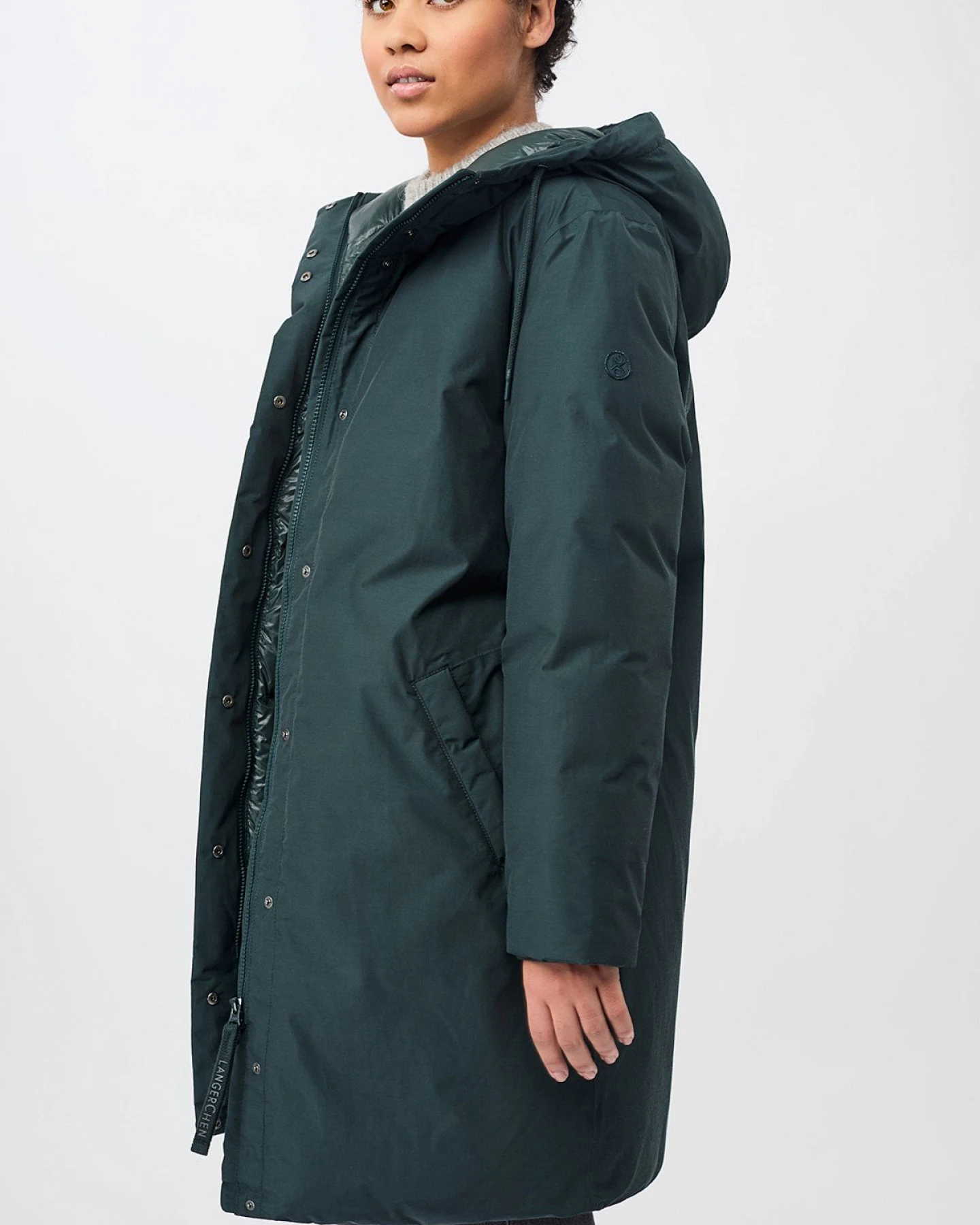 Jacke Lang Mit Kapuze – Ansicht 3