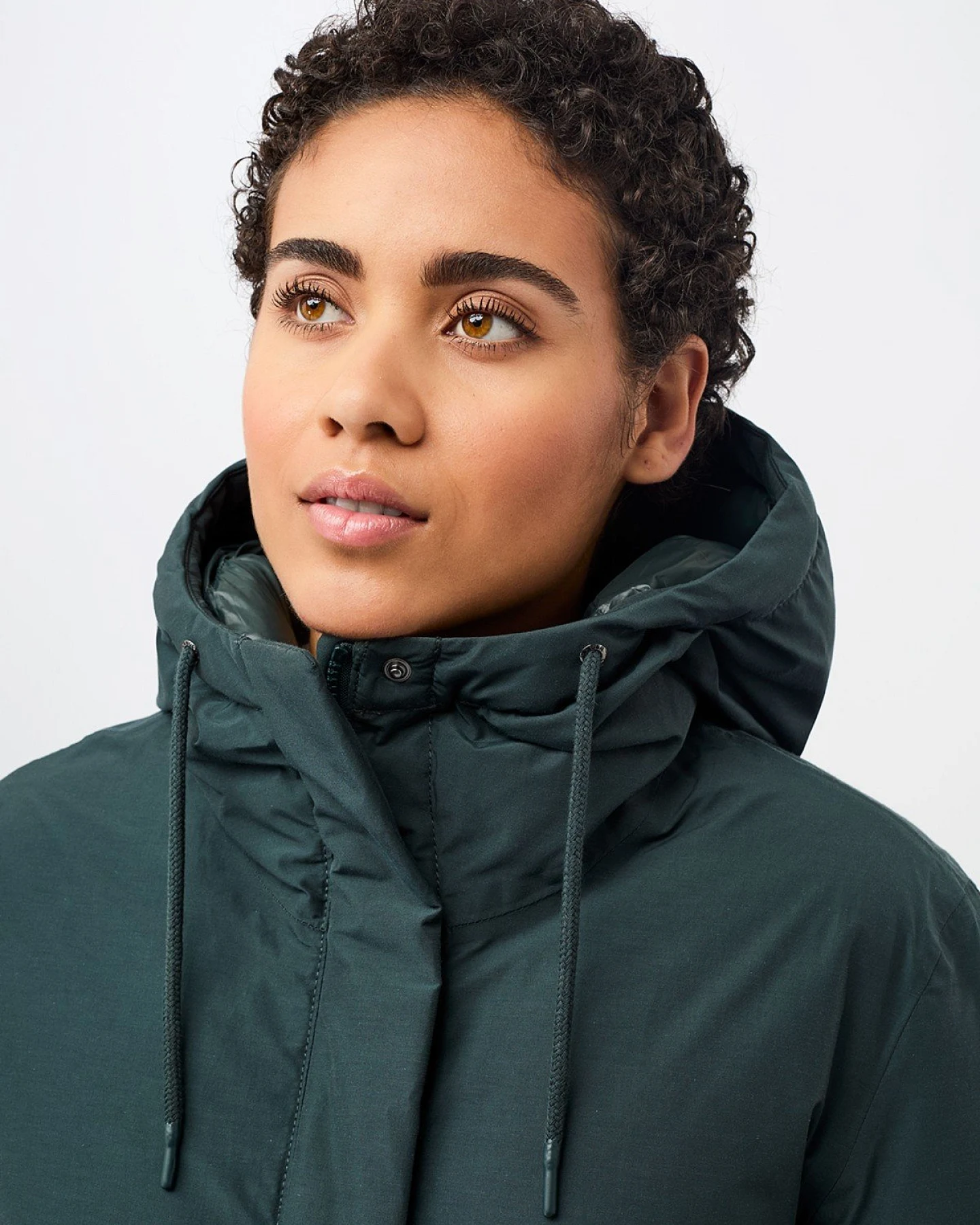 Jacke Lang Mit Kapuze – Ansicht 4