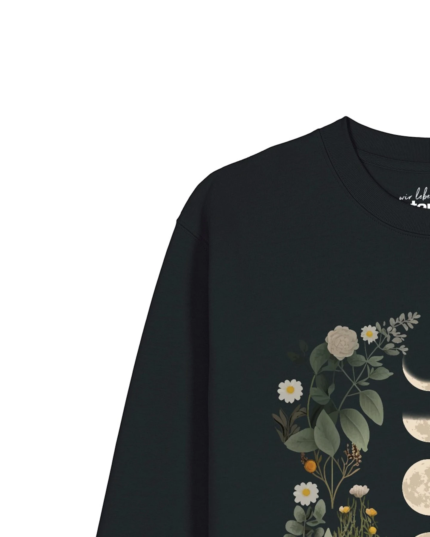 Watapparel Sweatshirt Moonphases & Flowers – Ansicht 2
