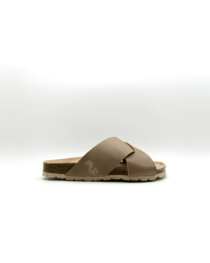 thies Damen vegan Sandalen Kreuz Elefant Grau